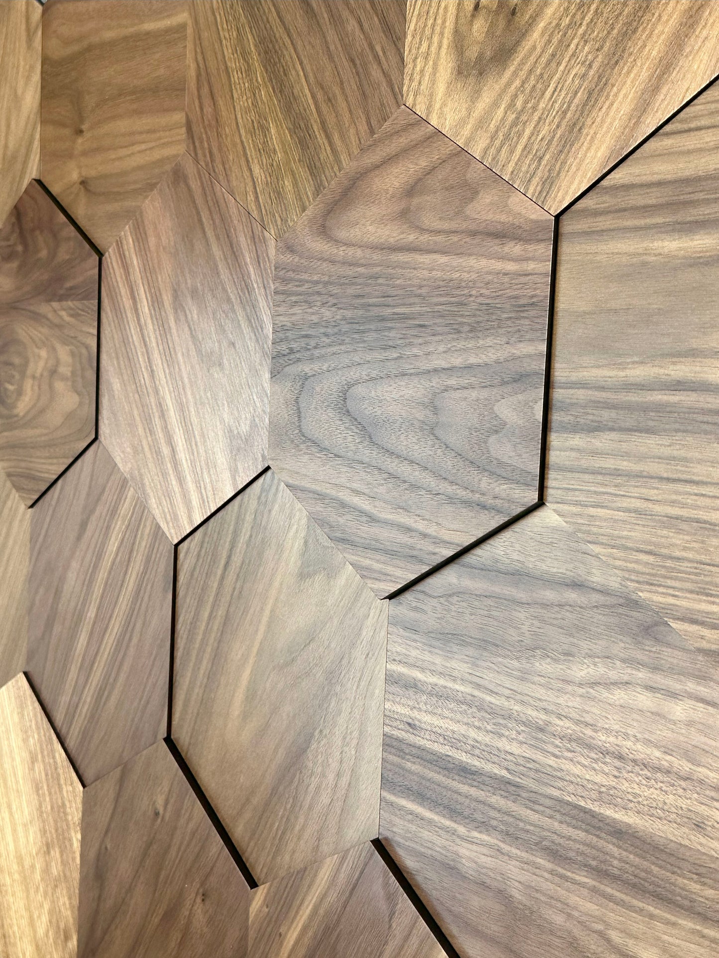 Wooden Hexagon, Honeycomb Wood, Wall Decor, Easy Installation