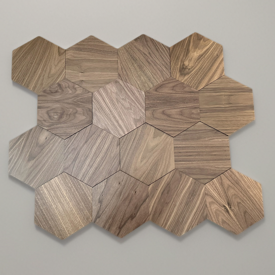 Wooden Hexagon, Honeycomb Wood, Wall Decor, 12 pieces, 5.1 SF